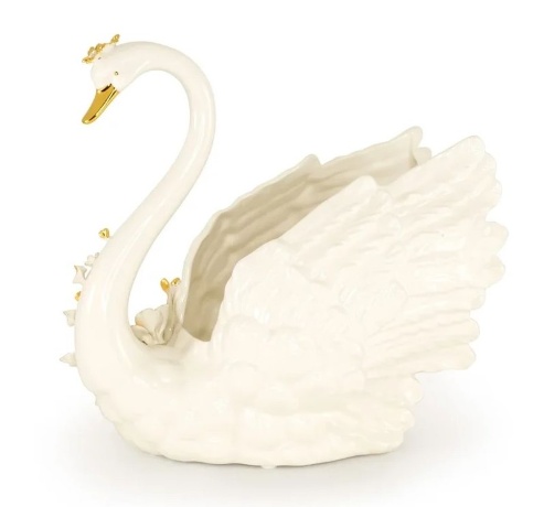Статуэтка лебедь, 39х37 см. GIARDINO, керамика, swarovski