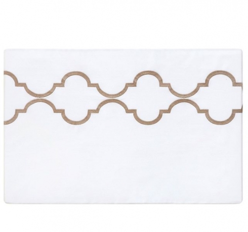 Пододеяльник "ROMA", перкаль, 150х210 см. белый/золотой, BOVI