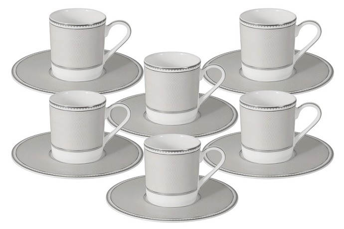Набор чашек с блюдцами Маренго, 0,1 л, 6 шт.  Emily