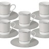 Набор чашек с блюдцами Маренго, 0,1 л, 6 шт.  Emily