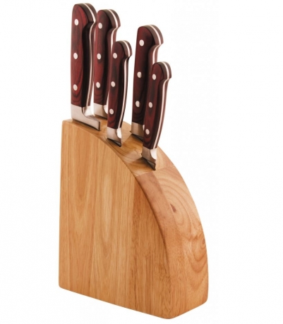 Набор ножей 6 предметов Atlantis, темное дерево