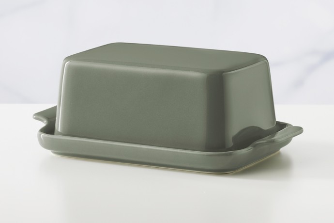 Маслёнка, 20х12 см, фарфор P, серо-зеленая, Indulgence Maxwell & Williams