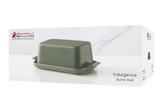 Маслёнка, 20х12 см, фарфор P, серо-зеленая, Indulgence Maxwell & Williams