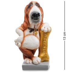 RV-903 Статуэтка Собака Бассет-хаунд "Жизнь удалась" (W.Stratford)