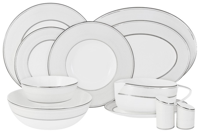 Обеденный сервиз Жемчуг, 6 персон, 27 предметов, Emily