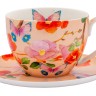 Чашка с блюдцем Камелии на розовом, 0,4 л. Maxwell & Williams