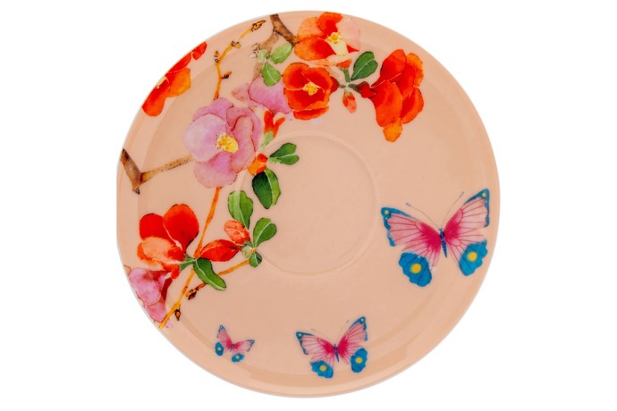 Чашка с блюдцем Камелии на розовом, 0,4 л. Maxwell & Williams