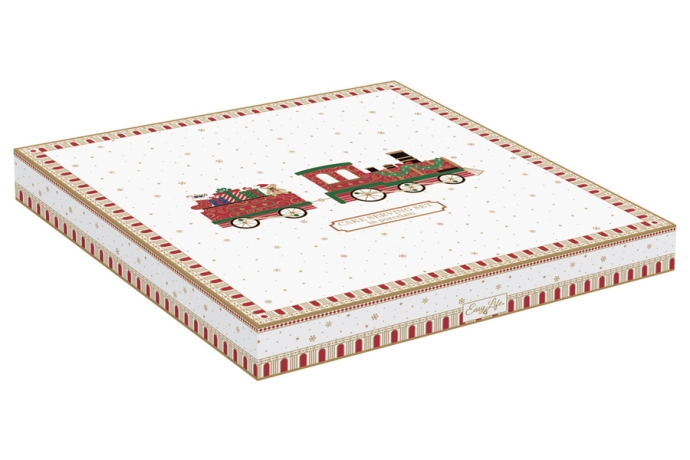 Блюдо для торта с лопаткой Полярный экспресс, 32 см. Easy Life