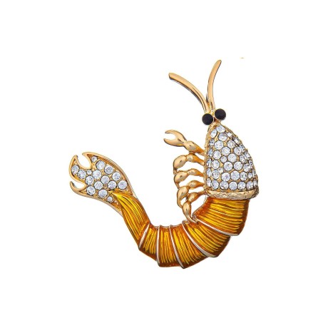 Брошь Креветка