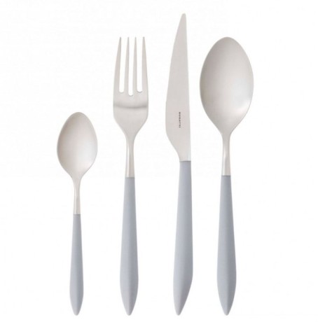 Набор из 24 столовых приборов ARES (матовая сталь - серый) в упаковке Window box Bugatti