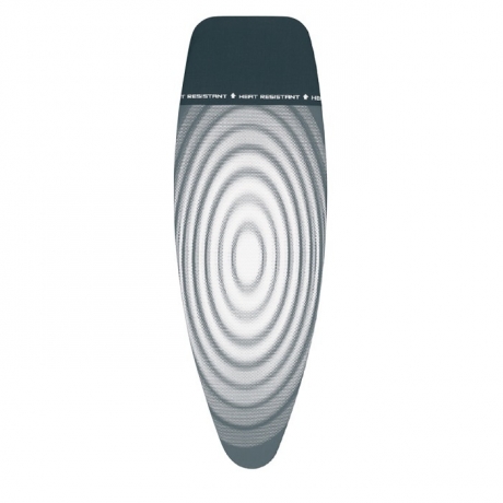 Чехол PerfectFit 135х45 см (D), 4 мм фетра + 4 мм поролона, термоустойчивая зона для утюга, Титановые круги Brabantia