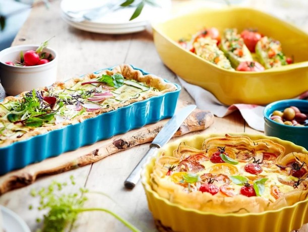 Форма Киш II малая, 24,5 см. цвет: серо-голубой Emile Henry