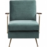 Кресло Gamble, коллекция "Авантюра" 68*78*75, Бархат, Полиэстер, ДСП, Сосна, Сталь, Зеленый