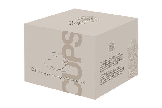 Набор чашек с блюдцами Liberty, 0,08 л, 2 шт. Pozzi Milano 1876