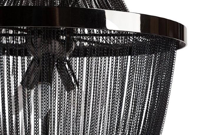 Люстра-каскад подвесная черная Classico