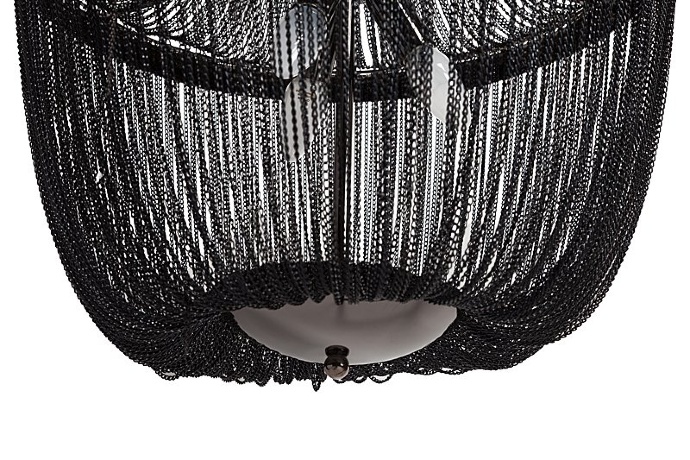 Люстра-каскад подвесная черная Classico