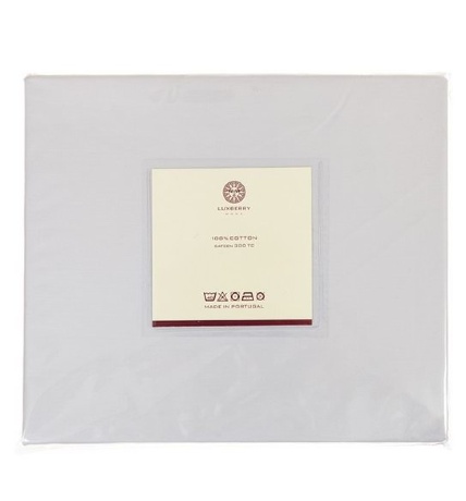 Простыня на резинке (SB), сатин, 160x200x30см, серо-бежевый, BOVI