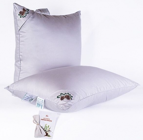 Подушка средняя "Кружевное облако", 50х68, премиальный сатин декорирован кружевом, Natures