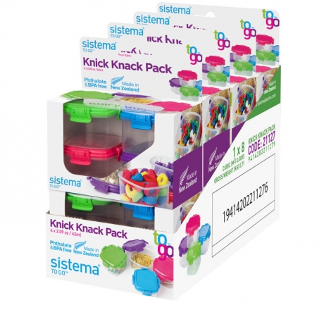 Набор мини-контейнеров TO GO (4 шт.), 62 мл. Sistema
