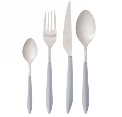 Набор из 24 столовых приборов ARES (матовая сталь - серый) в упаковке Gallery Bugatti