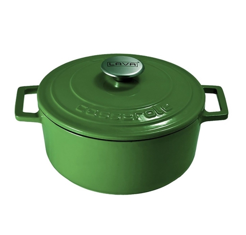 Кастрюля круглая, 22 см. зел. LAVA
