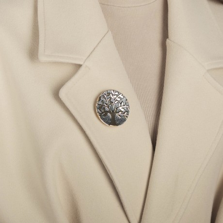 Брошь Дерево с листьями XZ1226.11 V/G Shadore