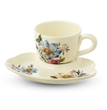 Чашка с блюдцем Petali di Primavera, 24х20 см. Nuova Cer
