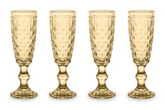 Набор бокалов для шампанского Dubai, янтарный, 0,15 л. 4 шт. WD Lifestyle