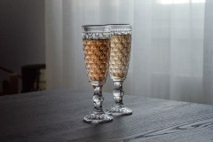 Набор бокалов для шампанского Dubai, янтарный, 0,15 л. 4 шт. WD Lifestyle