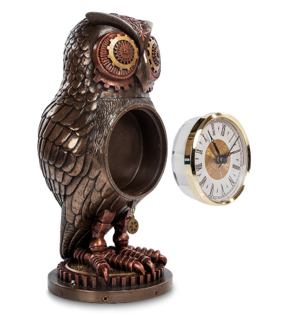 WS-186 Статуэтка-часы в стиле Стимпанк "Сова"