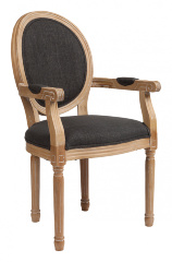 Кресло-стул деревянное темно-серое Pollina