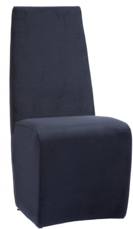 Стул обеденный без ножек синяя замша James