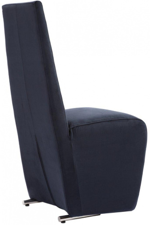 Стул обеденный без ножек синяя замша James