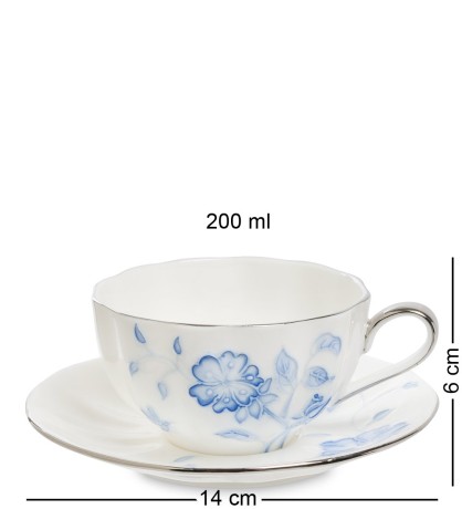 JS-31 Чайный набор на 2 перс. "Голубая бабочка" (Pavone)