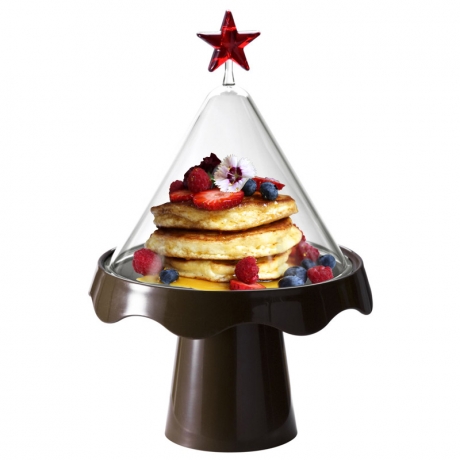 Тортовница на ножке подарочная Merry Tray малая коричневая