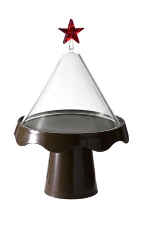 Тортовница на ножке подарочная Merry Tray малая коричневая