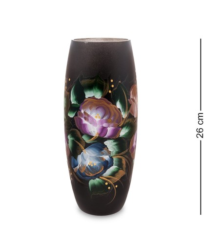 VZ-596 Ваза стеклянная "Жостово" h-260