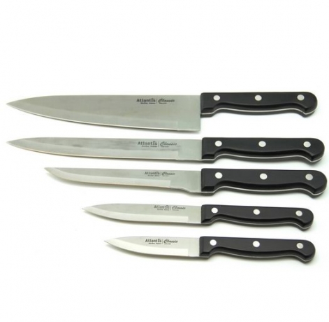 Набор ножей 6 пр. Atlantis, черный
