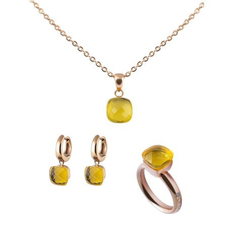 Кольцо Firenze light topaz 16 мм. Qudo