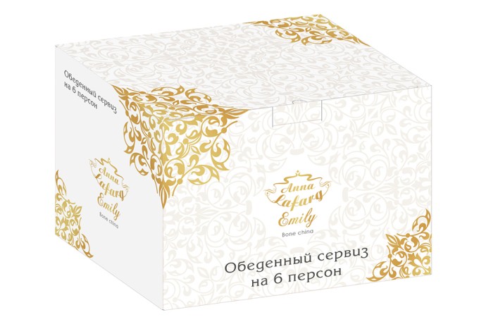 Обеденный сервиз Мираж, 6 персон, 27 предметов, Emily