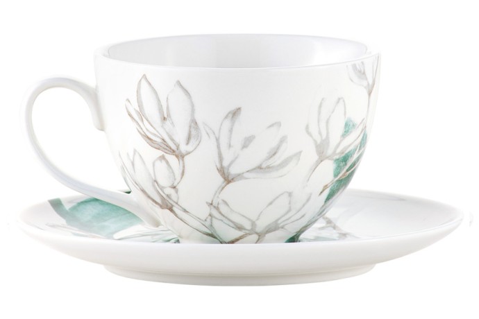 Чашка с блюдцем Орхидея белая, 0,24 л. Maxwell & Williams