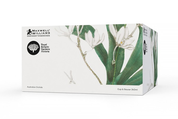 Чашка с блюдцем Орхидея белая, 0,24 л. Maxwell & Williams