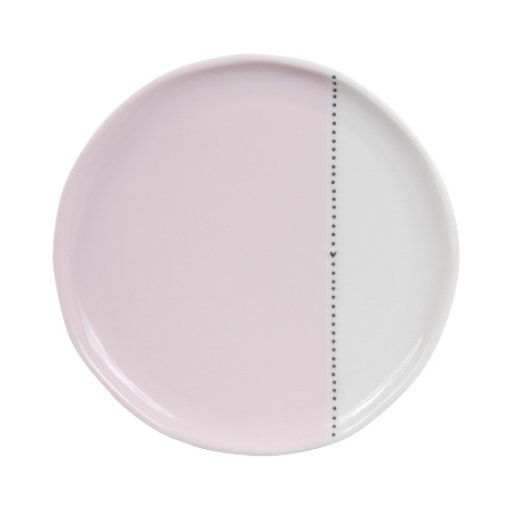 Десертная тарелка White Dots Нeart Black Bastion Collections