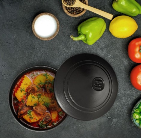 Мини-тажин для запекания, 0,55 л. цвет: базальт, Solo Emile Henry