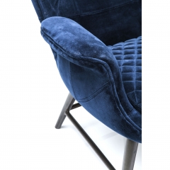 Кресло Tudor, коллекция "Тюдор" 78*101*79, Хлопок, Стекловолокно, Сталь, Пенополиуретан, Синий