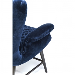 Кресло Tudor, коллекция "Тюдор" 78*101*79, Хлопок, Стекловолокно, Сталь, Пенополиуретан, Синий
