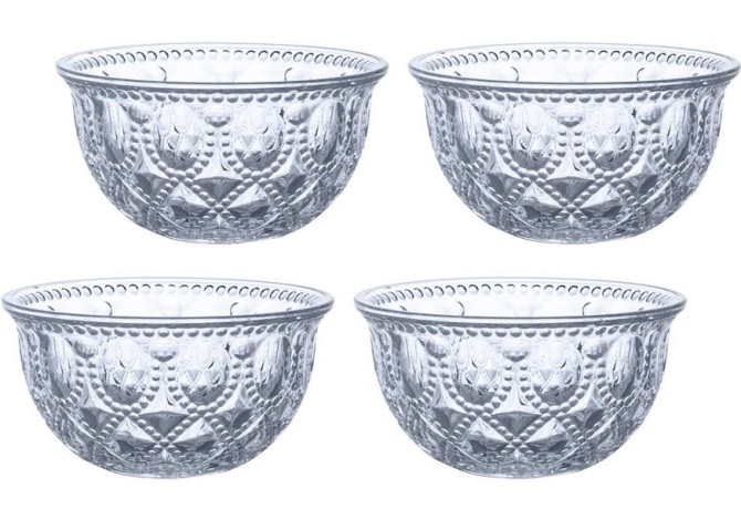 Набор салатников Dubai, голубой, 13 см, 0,4 л, 4 шт. WD Lifestyle