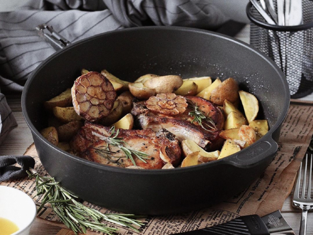 Сковорода низкая со съемной ручкой, 26х4 см. Gastrolux