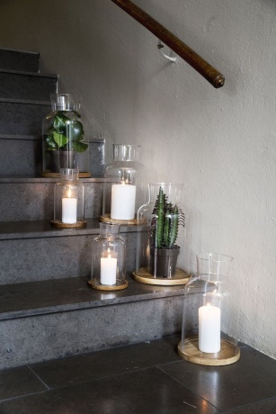 Подсвечник из дуба средний, 32x20 см. Nature SagaForm