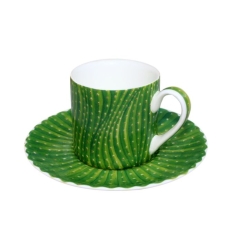 Чашка с блюдцем кофейная, 100 мл, CACTUS Taitu